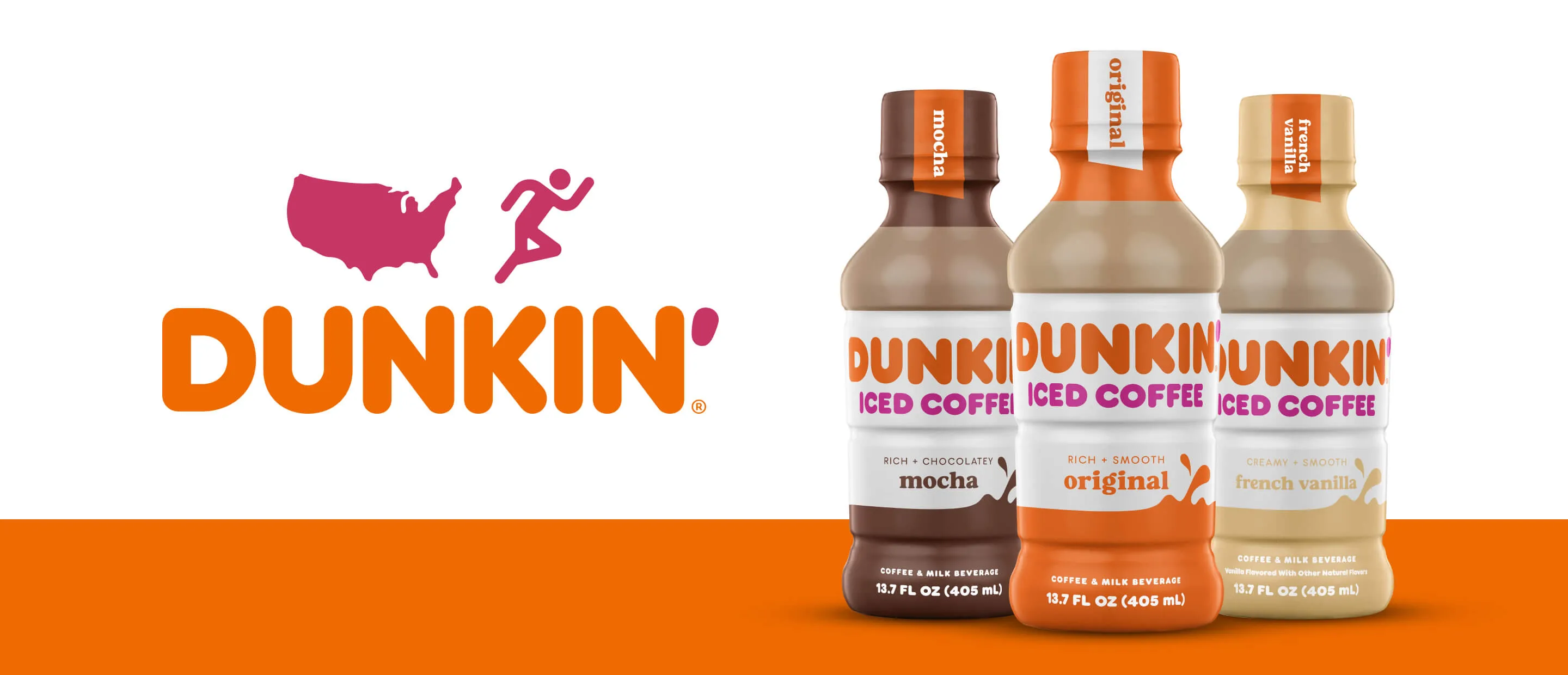 3 bottles of Dunkin coffee